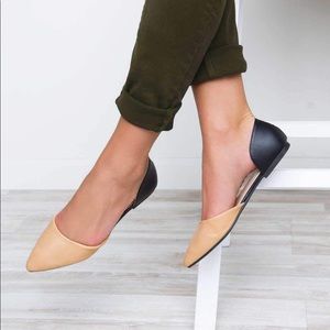 Zara colorblock Flats 38